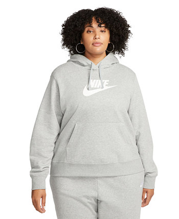 Plus Size Active Sportswear Club Hooded Fleece Sweatshirt Nike