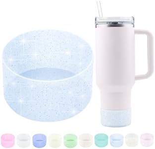 WORBSS Бутылка с блестящей силиконовой защитой для стаканов Stanley H2.0 20 30 40oz и Hydro Flask 18-24oz, антискользящее дно 2.85-3.0 дюйма TLCFSHANGJIA