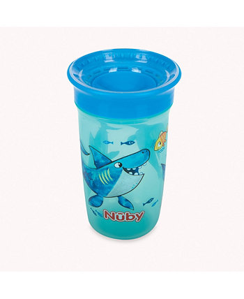 360 Degree Easy Sip Grip Wonder Cup 10oz, Blue, Shark NUBY