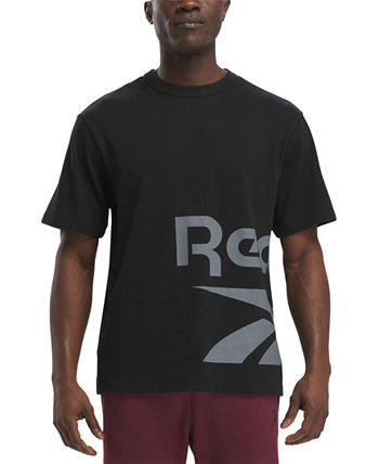 Мужская футболка обычного кроя с графическим векторным логотипом сбоку Reebok