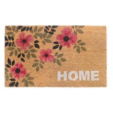 RugSmith Pink Floral Detail Home Doormat RugSmith