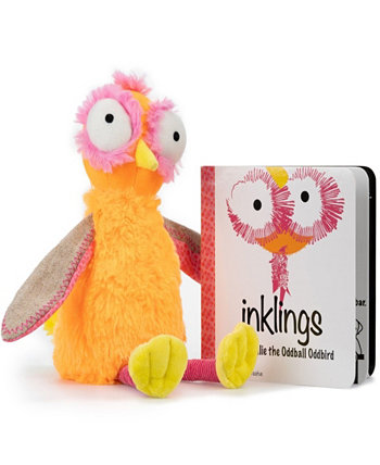 Олли Чудак Oddbird Плюшевая игрушка с набором книг Inklings Baby