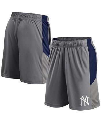 Мужские серые и темно-синие шорты New York Yankees Big and Tall Team Profile