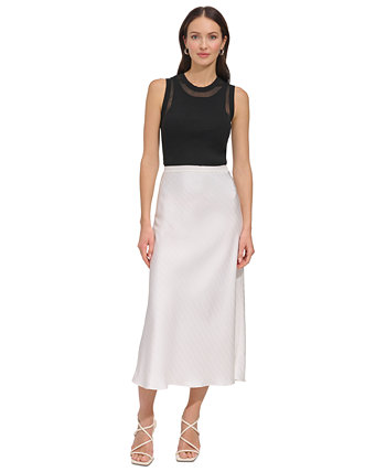 Женская юбка-комбинация в жаккардовую полоску DKNY