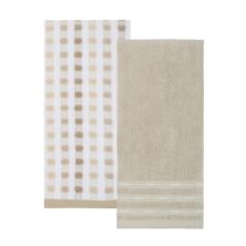 The Big One® Taupe Textured 2-Pack Hand Towels The Big One