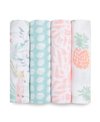 Tropicalia Swaddle Blankets, Pack of 4 ADEN BY ADEN AND ANAIS