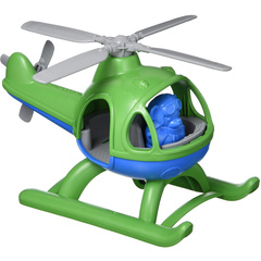 Вертолет Green Toys, Зеленый / Синий CB - Притворная игра, Двигательные навыки, Детский летающий игрушечный автомобиль. Не содержит BPA, фталатов, ПВХ. Можно мыть в посудомоечной машине, переработанный пластик, сделано в США. Green Toys