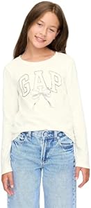 GAP Girls' Long Sleeve Logo Tee T-Shirt Gap