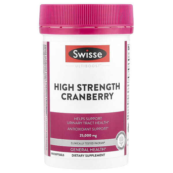 Ultiboost, High Strength Cranberry, 25,000 mg, 100 Softgels (Мягкие капсулы) Swisse