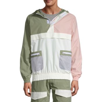 Куртка-ветровка с цветными блоками American Stitch