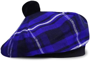 Шапка бини UMAM Scottish Traditional Tam o' Shatner Acrylic Wool Tammy Hat Flat Bonnet Kilt Many Tartans UMAM