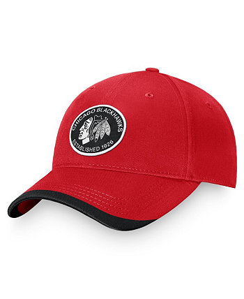 Branded Men's Red Chicago Blackhawks Fundamental Adjustable Hat Fanatics