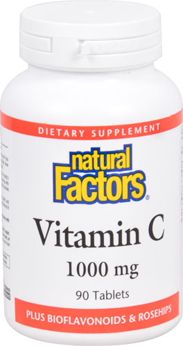 Natural Factors Витамин С плюс биофлавоноиды и плоды шиповника — 1000 мг — 90 таблеток Natural Factors