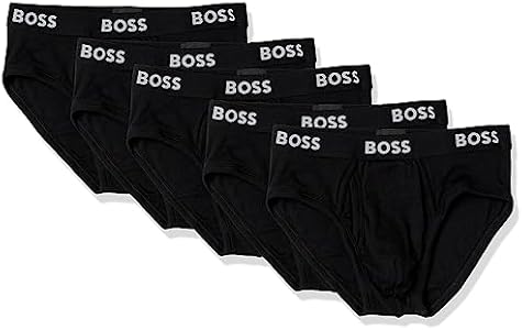 BOSS Men's 5-Pack Regular Rise Authentic Briefs BOSS