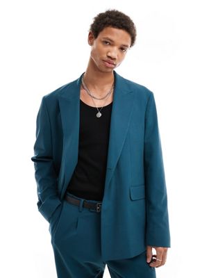 Viggo lavoir suit jacket in petrol blue Viggo