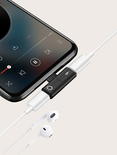 1шт Адаптер зарядного кабеля 2 в 1 совместимый с iPhone SHEIN