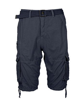 Мужские хлопковые шорты карго с поясом в винтажном стиле Blu Rock