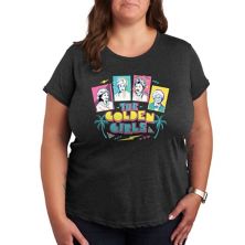 Plus Golden Girls Retro Logo Group Graphic Tee Licensed Character