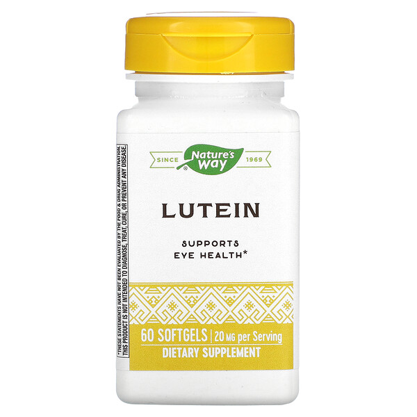 Лютеин, 20 мг, 60 мягких таблеток Nature's Way