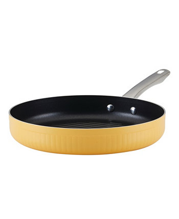 Стильная алюминиевая антипригарная посуда диаметром 11,25 дюйма, глубокая круглая сковорода для гриля Farberware