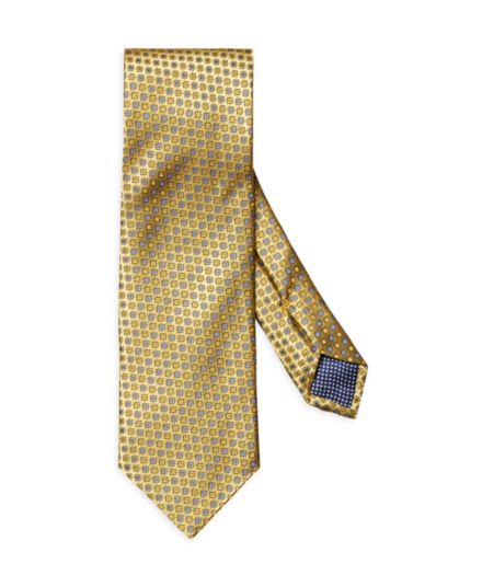 Jacquard Geometric Silk Tie Eton