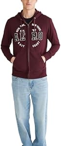 AEROPOSTALE Men's Aero Logo Full Zip Hoodie-Circle Aeropostale