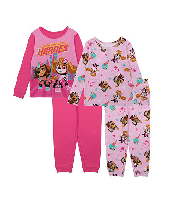 Топ и пижама для маленьких девочек, комплект из 4 предметов Paw Patrol