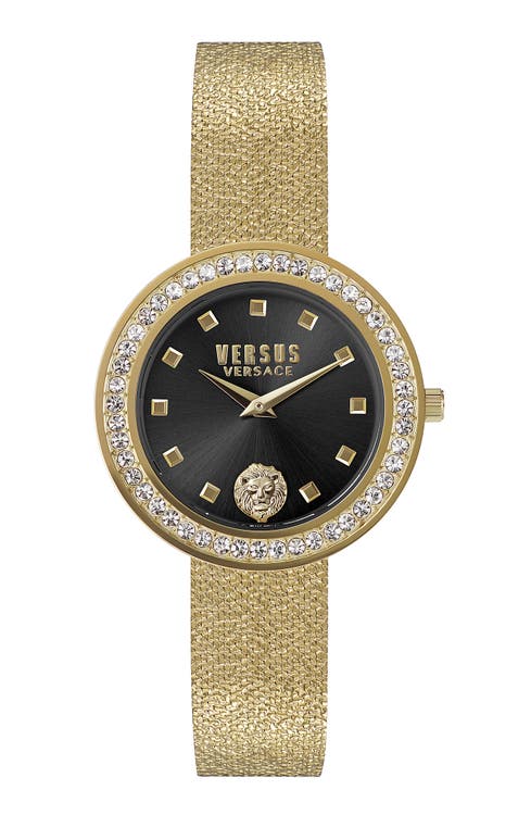 Женские часы Carnaby Street с сетчатым ремешком и кристаллическим паве, 38 мм VERSUS