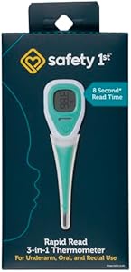 Safety 1st Rapid Read 3-In-1 Thermometer, Aqua, One Size Safety 1st