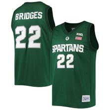 Оригинальный мужской ретро-бренд Miles Bridges Green Michigan State Spartans Alumni памятный классический баскетбольный джерси Original Retro Brand
