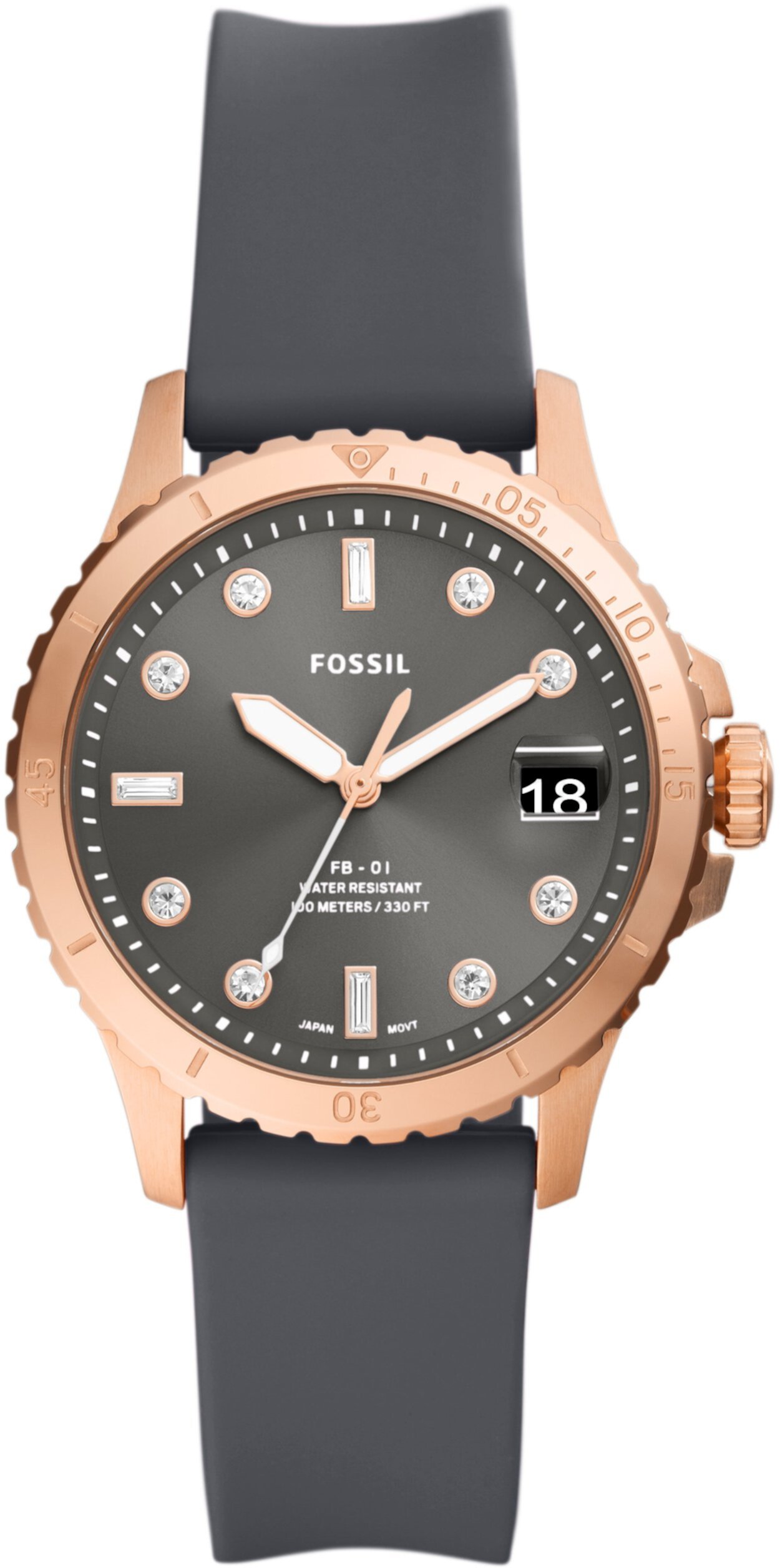 36 mm FB-01 3 Hand Date Silicone Watch ES5293 Fossil