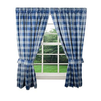 Bartlett Unlined 2-Piece Window Curtain Premium Tailored Panels Pair with Ties Ellis Curtain