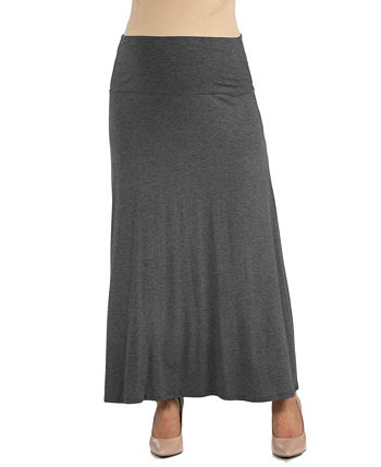 Женская однотонная юбка макси для беременных с эластичной талией 24seven Comfort Apparel