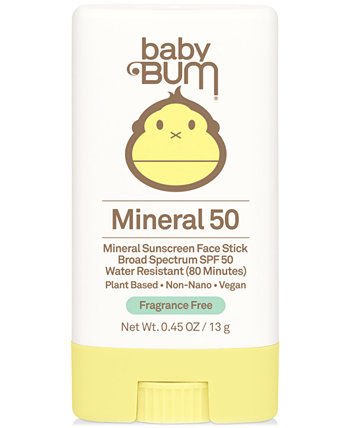 Минеральный солнцезащитный крем для лица Baby Bum SPF 50, 0,45 унции. Sun Bum