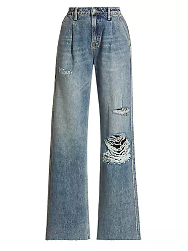 Женские Широкие джинсы Ksubi Paradise Lost Low-Rider Tuck Frayed Ksubi