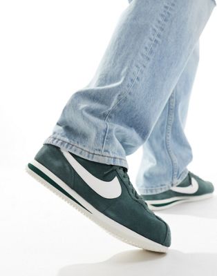 Зеленые замшевые кроссовки Nike Cortez Nike