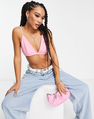 Rebellious Fashion tailored bralette in light pink - part of a set Rebellious Fashion