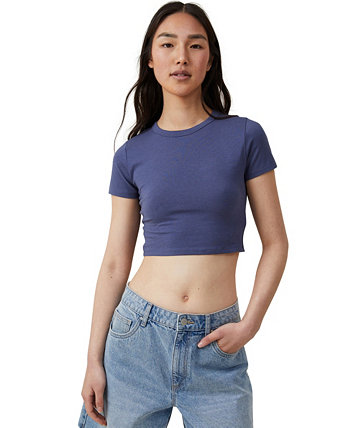 Женская укороченная футболка с круглым вырезом COTTON ON