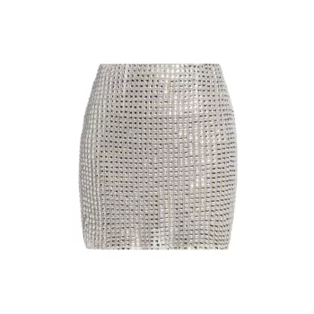 Мини-юбка Mavi с квадратными кристаллами L'AGENCE