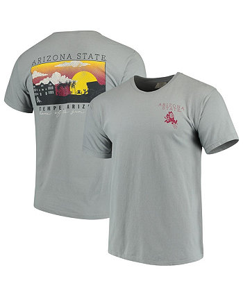 Men's Gray Arizona State Sun Devils Team Comfort Colors Campus Scenery T-shirt Image One