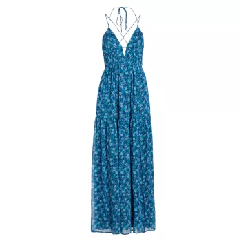 Шифоновое платье макси Ryliana с цветочным принтом ASTR
