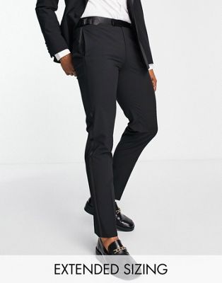 Черные узкие брюки-смокинг из ткани премиум-класса Noak с эластичной тканью Noak