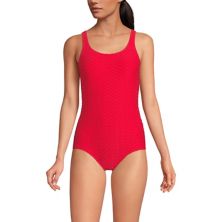 Women's Lands' End Scoop Neck Soft Cup Tugless One Piece Swimsuit Lands' End