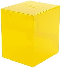 Gamegenic Bastion 100+ XL Deck Box - Compact, Secure, and Perfectly Organized for Your Trading Cards! Safely Protects 100+ Double-Sleeved Cards, Yellow Color, Made Gamegenic