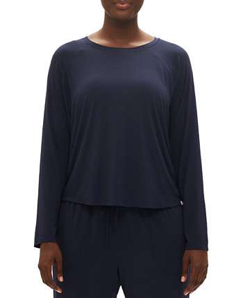 GapBody Женская пижамная рубашка с длинными рукавами и круглым вырезом Gap