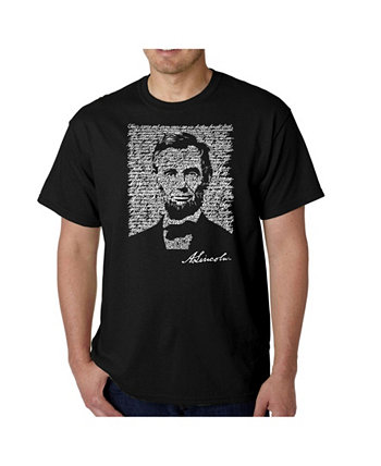 Мужская футболка Word Art - Авраам Линкольн LA Pop Art