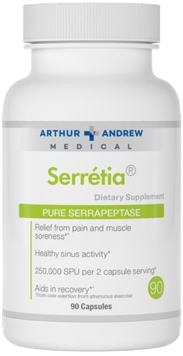 Arthur Andrew Medical Inc. Serretia Pure Serrapeptase -- 250000 SPU - 90 Capsules Arthur Andrew Medical
