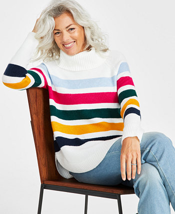 Женский полосатый свитер-туника с воротником-хомутом, созданный для Macy's Style & Co