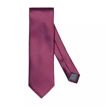 Жаккардовый шелковый галстук с геометрическим рисунком Eton