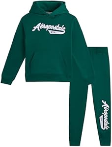 AEROPOSTALE Boys' Active Pants Set - 2 Piece Graphic Hoodie Sweatshirt and Jogger Sweatpants - Boys Activewear Jogset (4-12) Aeropostale